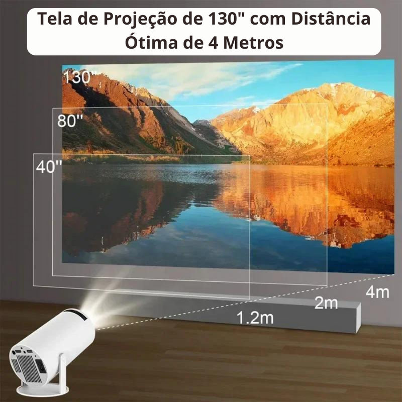 Projetor de Cinema 4k Portátil - Eletro Diversos