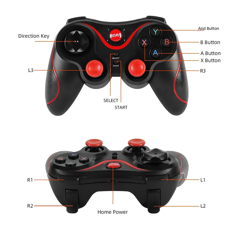 Gamepad Bluetooth c/ Suporte - Eletro Diversos