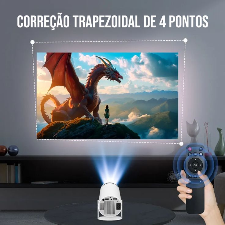 Projetor de Cinema 4k Portátil - Eletro Diversos